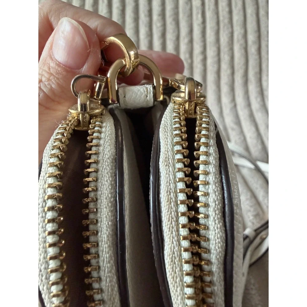 Michael Kors Houston  Crossgrain‎ Leather Double-Zip Crossbody